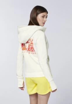 Chiemsee MIT PRINT - Sweatjacke - Star White