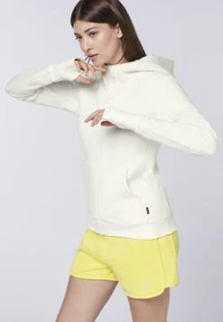 Chiemsee MIT PRINT - Sweatjacke - Star White -Chiemsee 20e710beadd44d698e5cb3b09e556b0e