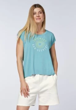 Chiemsee MIT SCHRIFTZUG UND MOTIV - T-Shirt Print - Delphinium Blue