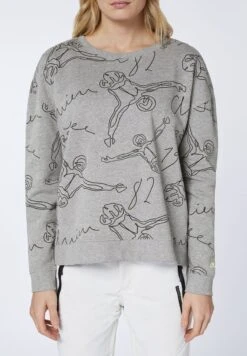 Chiemsee LABEL ART - Sweatshirt - Medium Grey Black -Chiemsee 4f6f620639af47269568c12e98aeade4