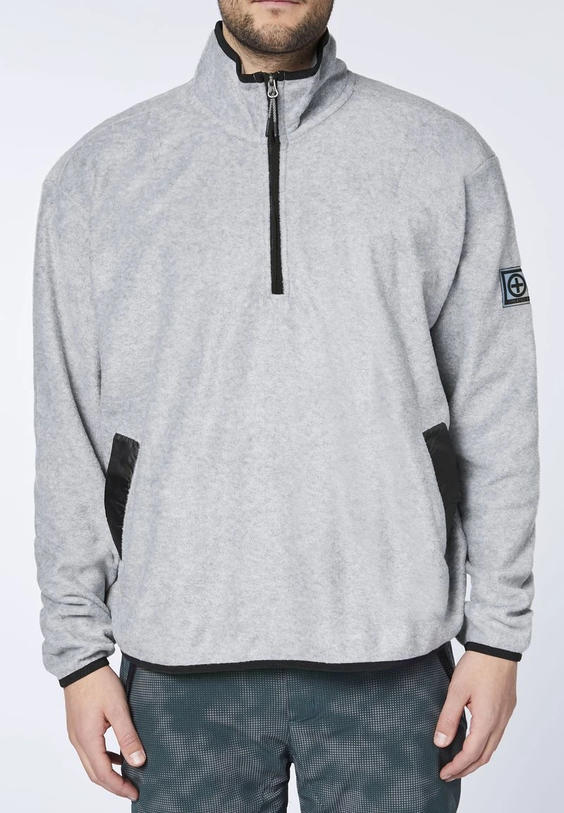 Chiemsee MIT KRAGEN UND ZIPPER - Fleecepullover - Medium Melange 5 Chiemsee MIT KRAGEN UND ZIPPER - Fleecepullover - Medium Melange – Bild 5