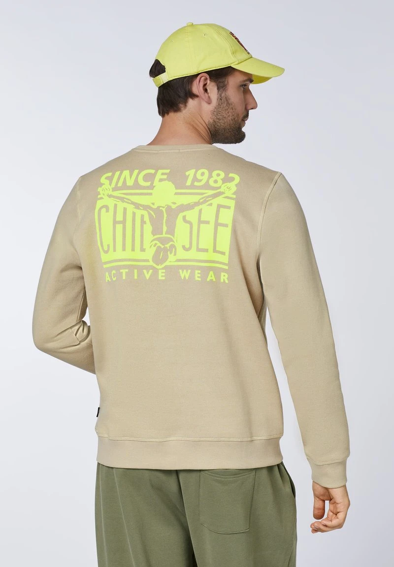 Chiemsee MIT RUNDHALSAUSSCHNITT - Sweatshirt - Oxford Tan 1 Chiemsee MIT RUNDHALSAUSSCHNITT - Sweatshirt - Oxford Tan