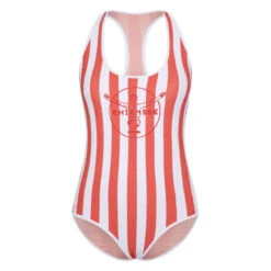 Badeanzug Gestreift Mit Chiemsee Print