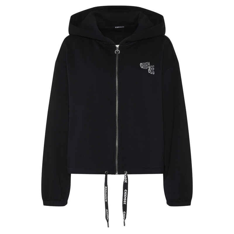 Chiemsee Boxy Loose-Fit Sweatjacke Mit Label-Stitching 1 Chiemsee Boxy Loose-Fit Sweatjacke Mit Label-Stitching