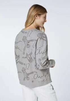 Chiemsee LABEL ART - Sweatshirt - Medium Grey Black -Chiemsee c0250c3039ee4aabaa54cb2e5a92306d