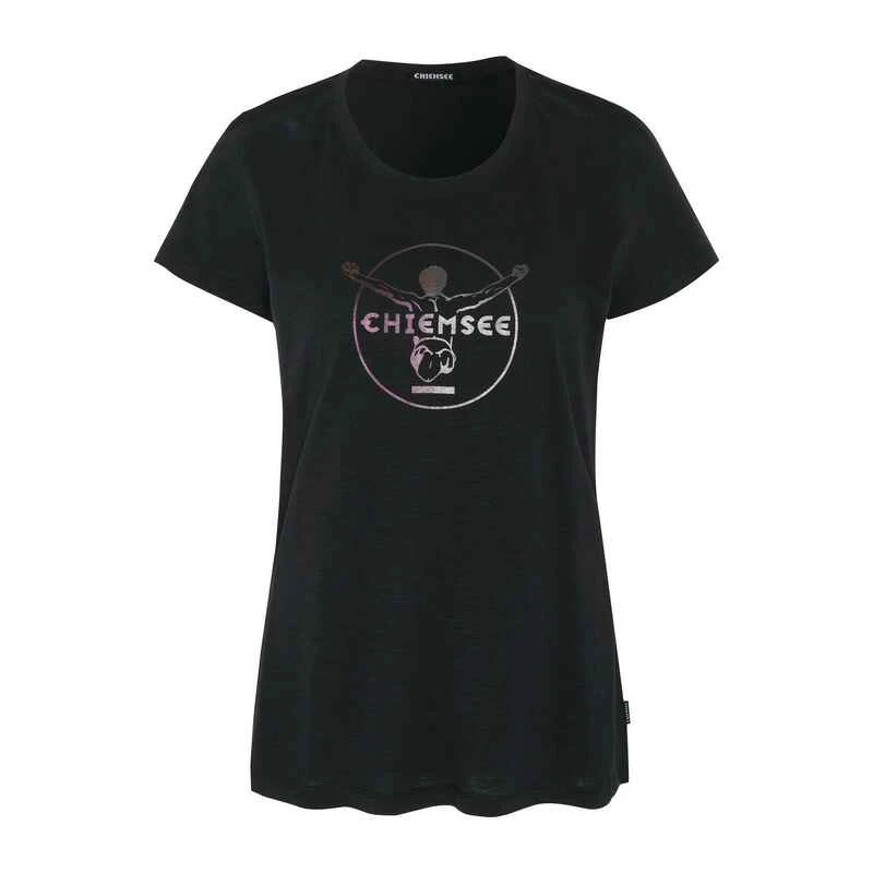 CHIEMSEE Damen T-Shirt - Taormina, Shirt, Baumwolle, Rundhals, Logo, Kurz, 1 CHIEMSEE Damen T-Shirt - Taormina, Shirt, Baumwolle, Rundhals, Logo, Kurz,