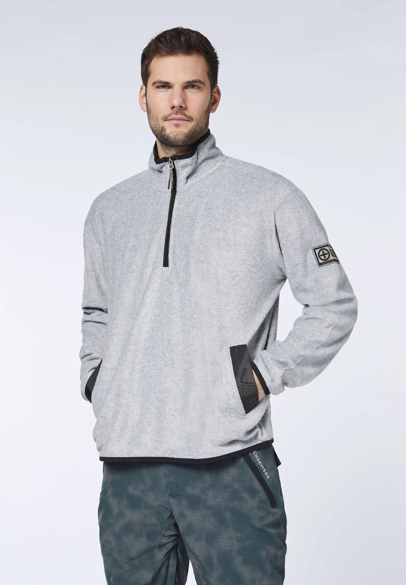 Chiemsee MIT KRAGEN UND ZIPPER - Fleecepullover - Medium Melange 1 Chiemsee MIT KRAGEN UND ZIPPER - Fleecepullover - Medium Melange
