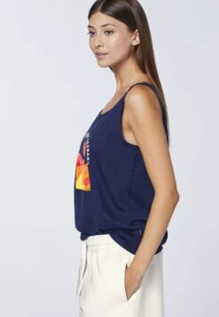 Chiemsee MIT JUMPER-PRINT - Top - Medieval Blue -Chiemsee ef5e47ff50874efba81592c3a670663a