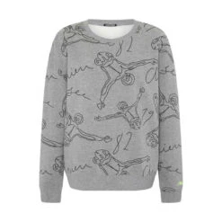 Chiemsee Sweatshirt Aus Baumwollmix Mit Label-Art-Muster
